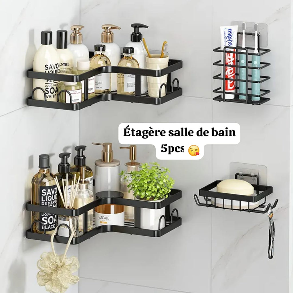 Étagère salle de bain 5 pièces
