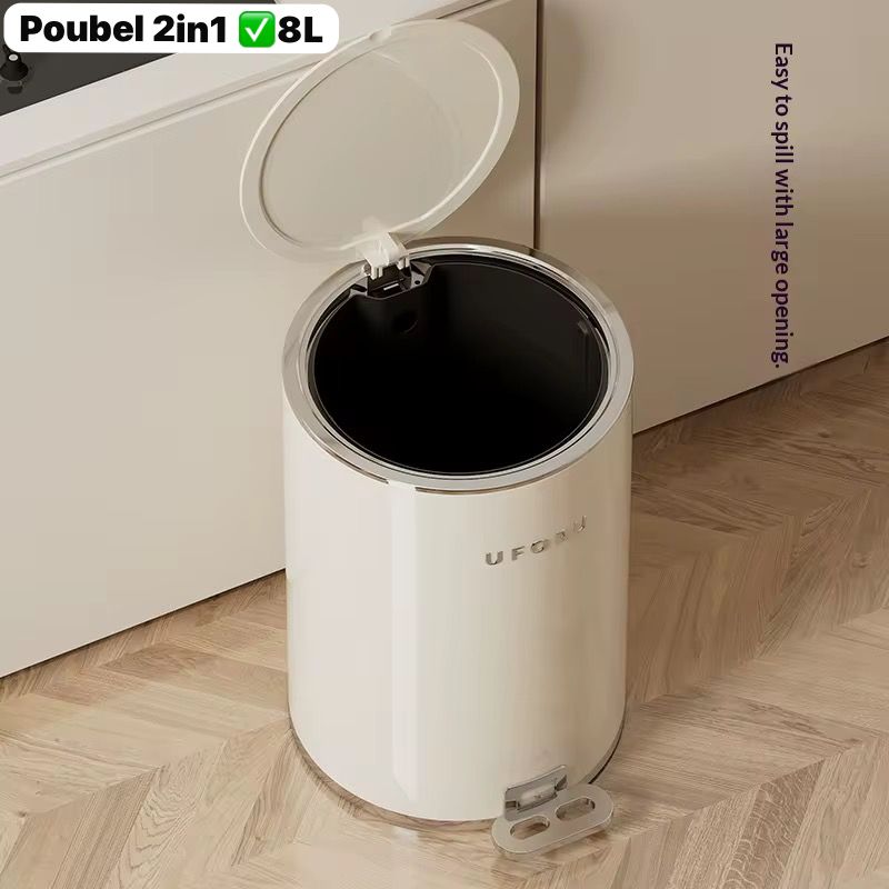 Poubelle 8 litres avec pédalier