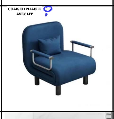 Chaise pliable avec lit