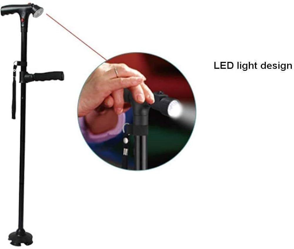 Béquille pliable avec lampe