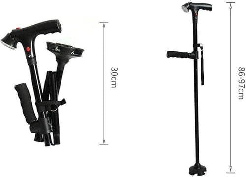 Béquille pliable avec lampe