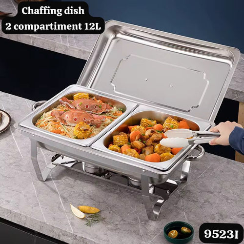 Chaffing dish 12 litres 2 compartiments