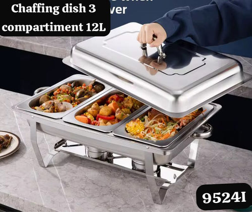 Chaffing dish 12 litres 3 compartiments