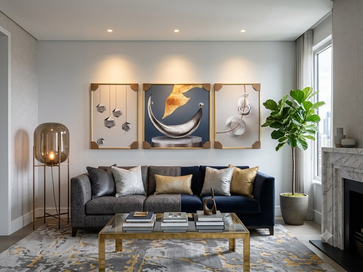 3 tableaux décoratifs en enluminieume