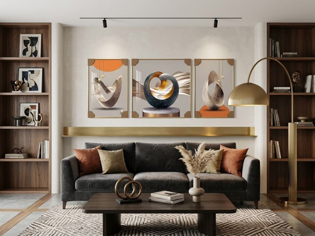 3 tableaux décoratifs en enluminieume