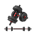 Haltères 15Kg Réglables avec Barre de Connexion.