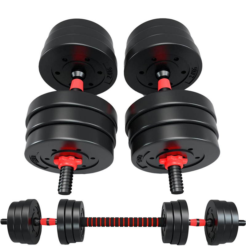 Haltères 30Kg Réglables avec Barre de Connexion.
