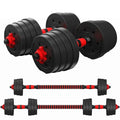Haltères 20kg, Kit d'Haltères Musculation en PVC Réglable .