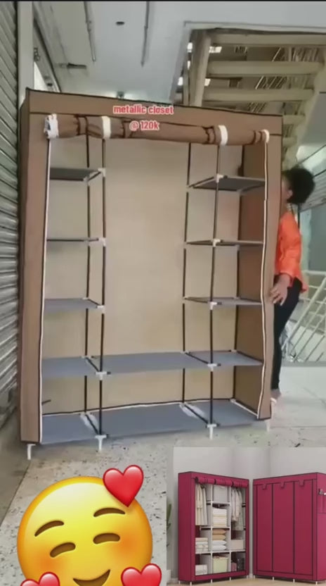 Armoire 3 Battant en tissu