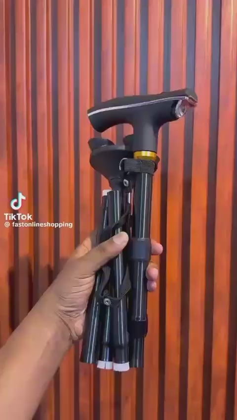 Béquille pliable avec lampe